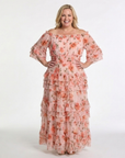 Rosalie | Maxi-jurk met Bloemenprint en Schouderloze Mouwen