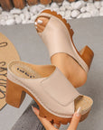 Hilde | Orthopedische sandalen met hoge hak en open tenen