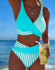 Bikini Kruzende Strepen Gedrukt