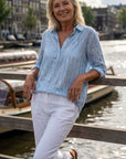 Aletta | Glanzende gestreepte blouse