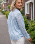 Aletta | Glanzende gestreepte blouse