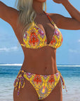 Bikini Kleurrijk Halter Druk