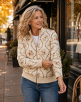 Persephone™ | Delicate Floral Vine Cream Print