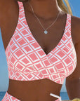 Twee-delig Bikini Met Bh-Snit En Diamantpatroon