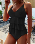 Lia - Elegante Badpak met Stijlvolle Rimpels