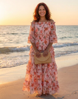 Rosalie | Maxi-jurk met Bloemenprint en Schouderloze Mouwen