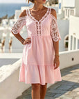 Lisette | Off-Shoulder Kanten Jurkje