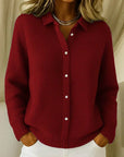 Katrina | Textured Knit Button Cardigan