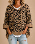 Filomena | Brede gebreide poncho met capuchon