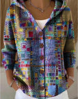 Abril | Bedrukte cardigan met capuchon