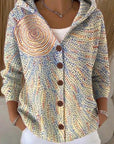 Abril | Bedrukte cardigan met capuchon
