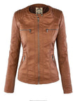 Melissandre | Getailleerde leren jas met capuchon