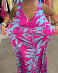 Regina - Mouwloze Midi Jurk met V-Hals Elastische Taille