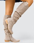 Berta | Comfortabele suède laarzen met westerndetails