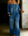 Elena | Jumpsuit met off-shoulder en lange mouwen
