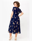 Katja | Polkadot Chiffon Midi Jurk