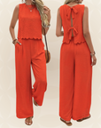 Brigitte - Tweedelige set met mouwloze top en broek