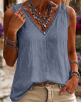 Marjet | Kanten Tanktop met V-hals