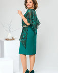 Jolanda - Chique knielange Chiffon Jurk