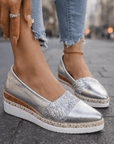 Ida | Luxe Glitter Wedge Sneakers
