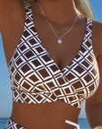 Twee-delig Bikini Met Bh-Snit En Diamantpatroon