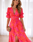 Paloma - Maxi Jurk met Pofmouwen