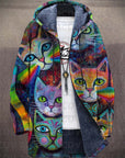 Nolwenn | Kunstzinnige kleurrijke cardigan met capuchon