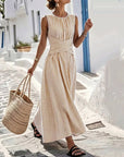 Nola | Zomerjurk met Streepjes en Twist Taille