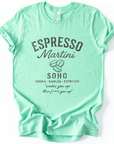 Espresso Martini, Vintage Vervaagde Print - Bella Canvas Super Zachte Standaard Pasvorm T-shirt