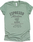 Espresso Martini, Vintage Vervaagde Print - Bella Canvas Super Zachte Standaard Pasvorm T-shirt