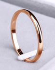 Eenvoudige ring van goud en zilver