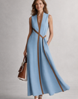 Celeste - Elegante Maxi Jurk met Kleurblokdetails