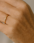 Eenvoudige ring van goud en zilver
