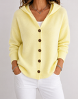 Fleurine | Gebreide cardigan met capuchon
