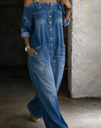 Sophia | Denim jurk met blote schouders