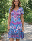 Simone - Zomerjurk Maxi met kleurrijke print