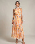 Esther™ | Halterjurk met Aquarelprint