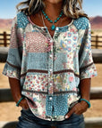 Anoukje | Vintage Bloemenprint Blouse