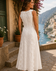 Della | Elegante Maxi Jurk met Borduursels