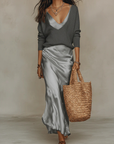 Anaïs – Elegante midi satijnen jurk