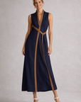 Celeste - Elegante Maxi Jurk met Kleurblokdetails