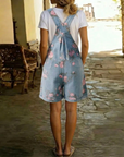 Adriana - Bloemen denim jumpsuit met zachte katoen en vintage was