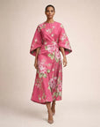 CLEMENTINE | Florale Midi met sculptuur taille en luchtige elegantie