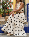 Lucía | Set top en lange rok met stippen · BEPERKTE EDITIE
