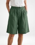 Wandeline™ — Korte ruime elastische taille comfortabele natuurlijke zomerbroek