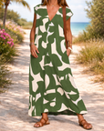Tamara - Maxi Jurk met Print en V-hals