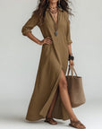 Violaine™ — Lange boho shirtjurk met natuurlijke elegantie
