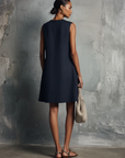 Hanny | Mouwloze Mini Jurk met Zakken
