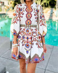 Romy - Elegante jurk met print en blousekraag