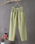 Margriet - Katoen En Linnen Effen Kleur Casual Broek
